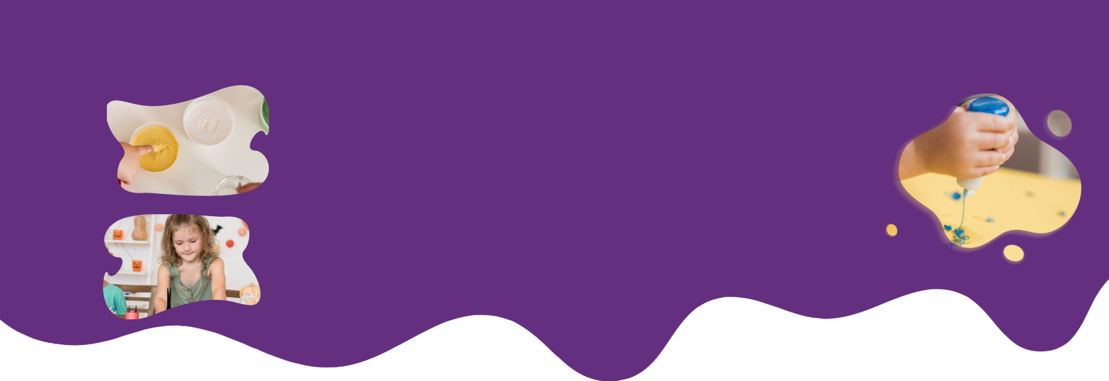 Abstract purple background with wavy shapes.