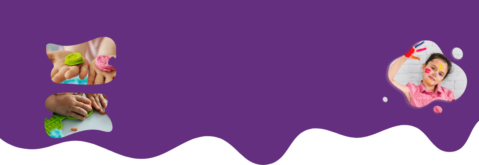 Purple abstract wavy shape with smooth curves.