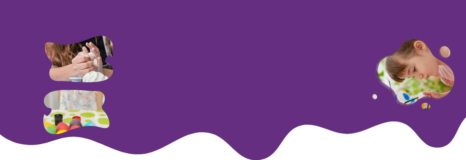 Purple abstract wavy shape on white background.