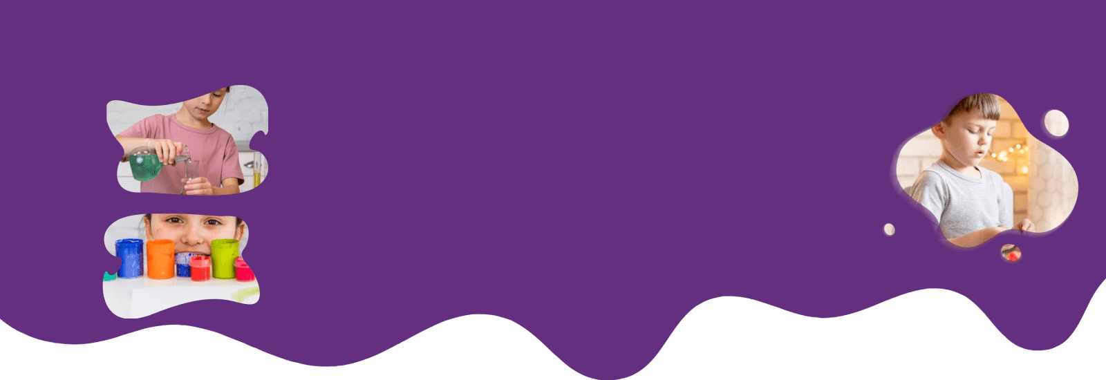 Purple abstract shape with smooth curves and waves.