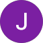 Purple circular avatar with white letter J